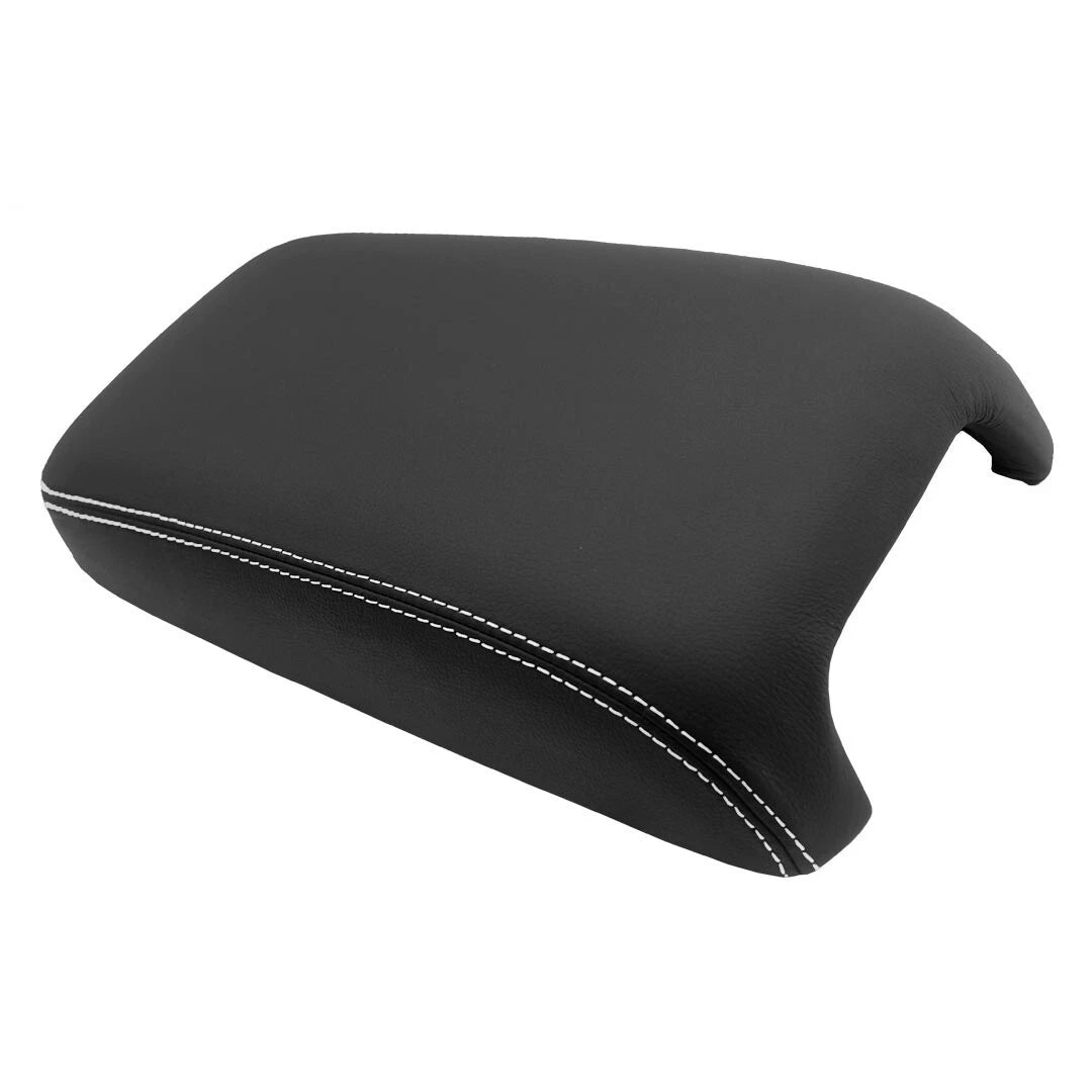 PVC Leather Console Armrest Cover for Dodge Charger (2011–2019) White Stitch