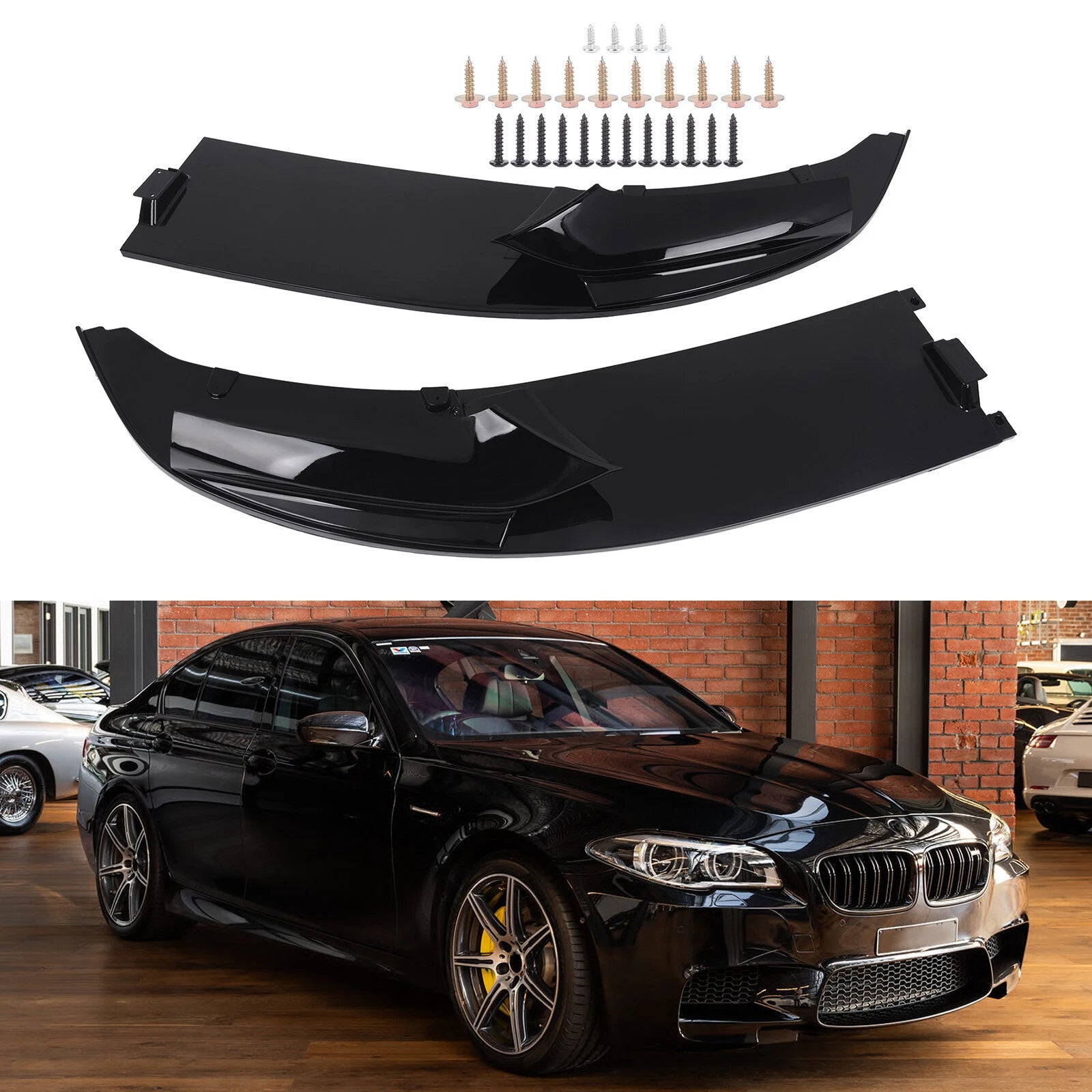 Front Bumper Lip Spoiler for BMW M5 (2012–2016) MP Style Carbon Fiber