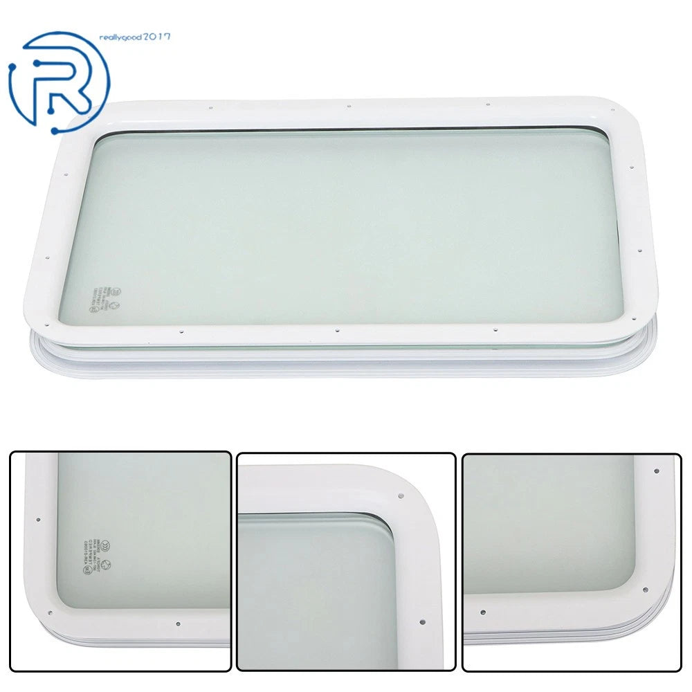 12" x 21" RV Entry Door Window with Tinted Glass for RV
