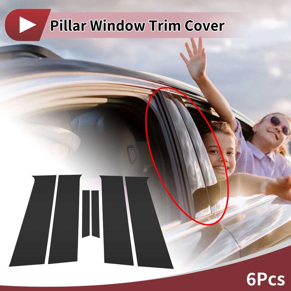 Door Pillar Window Trim for Chevrolet Aveo Hatchback (2004–2011) Black