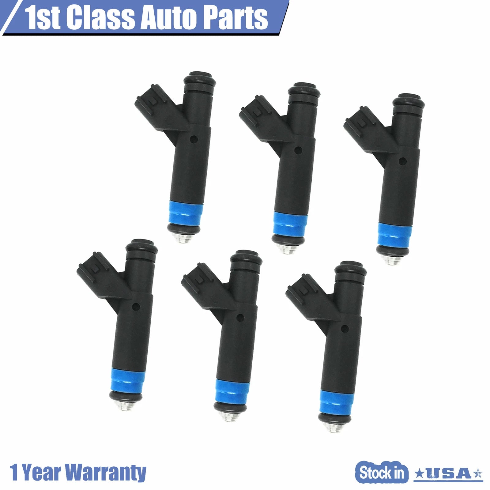 Set of 6 Fuel Injectors for Chrysler Grand Caravan (2008–2020)