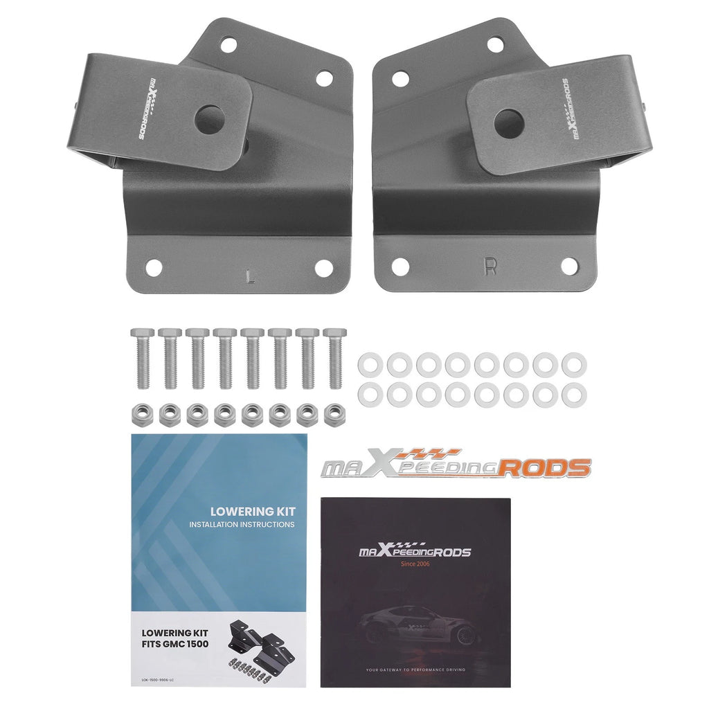 2 Inch Rear Drop Hangers Lowering Kit for GMC Sierra 1500 2WD (1999–2006)
