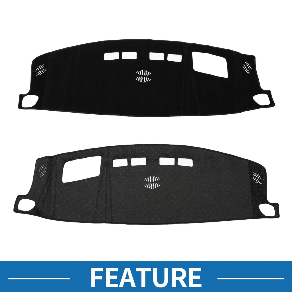 Dashboard Cover Mat for Chevrolet Suburban, Chevy Tahoe (2021–2023) Black