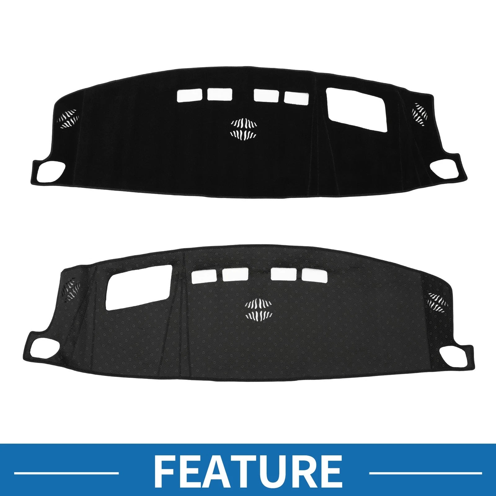 Dashboard Cover Mat for Chevrolet Suburban, Chevy Tahoe (2021–2023) Black