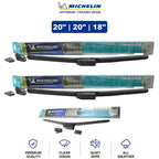 Set of 3 Michelin Optimum+ Ceramic Beam Wiper Blades for Mazda (1993–1995)