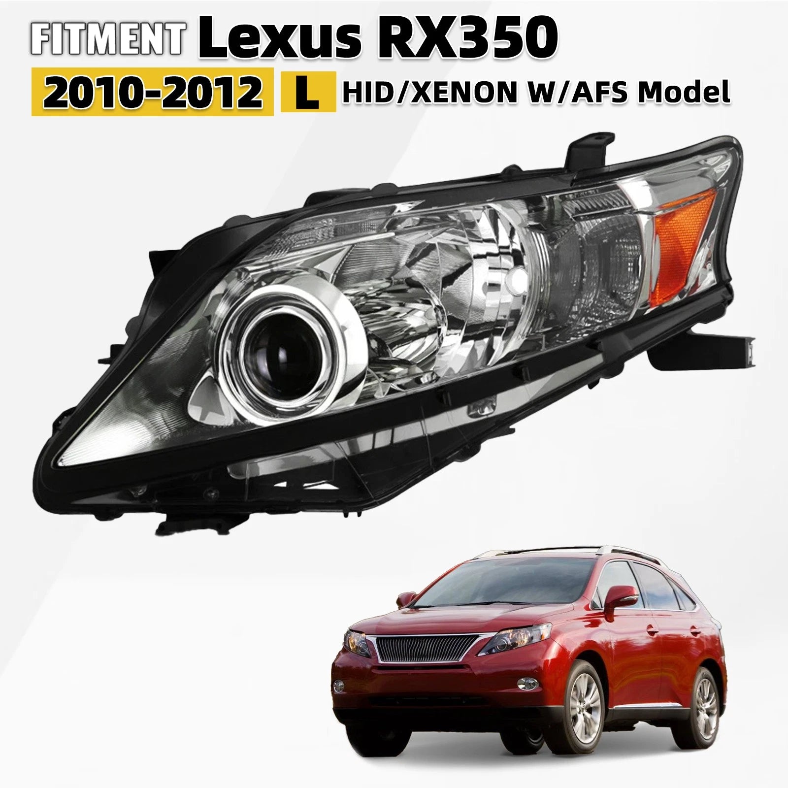 HID/Xenon Headlight for Lexus RX350 (2010–2012) AFS Chrome 81150-0E061