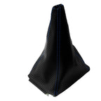 Manual Shift Boot for Jeep Wrangler (2003–2006) Carbon Fiber Blue Stitch