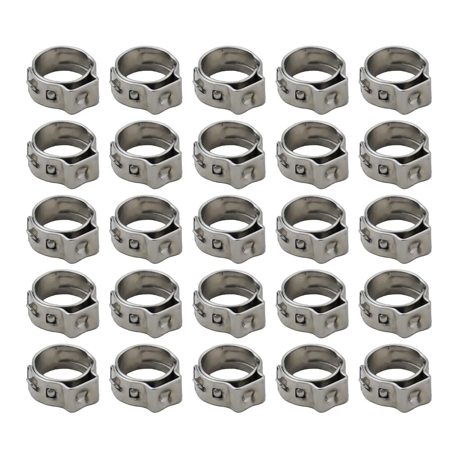 25pcs Stainless Steel Hose Clamps for DIY and Repair Projects
