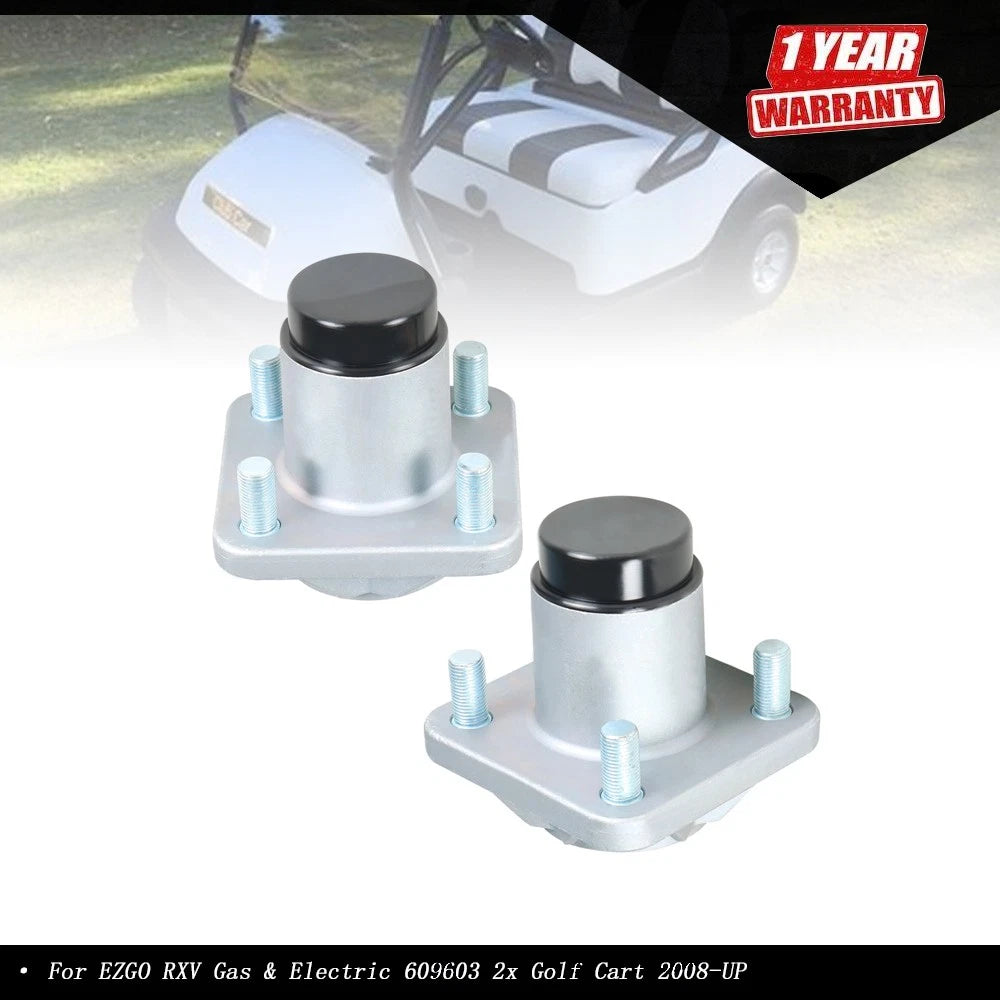 Set of 2 Front Wheel Hub Assembly for EZGO RXV Golf Cart (2008–Present)