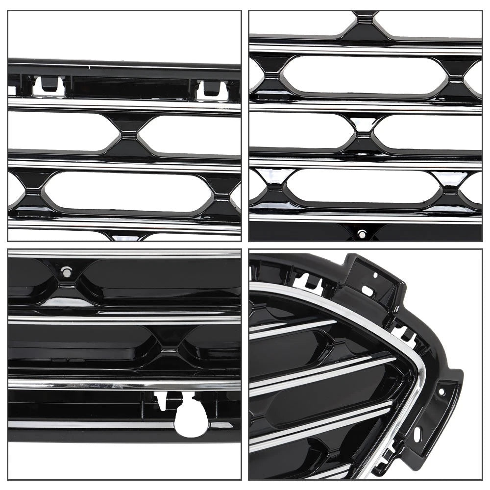 Front Upper Grille for Ford Escape (2020â2022) Black Chrome Trim