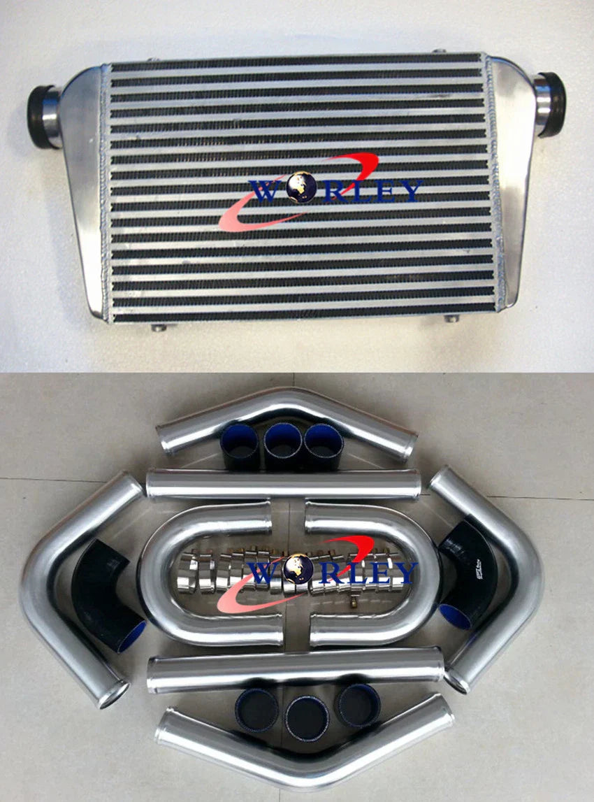 Universal Intercooler 450x300x75mm + 3" Aluminum Piping + Silicone Hoses