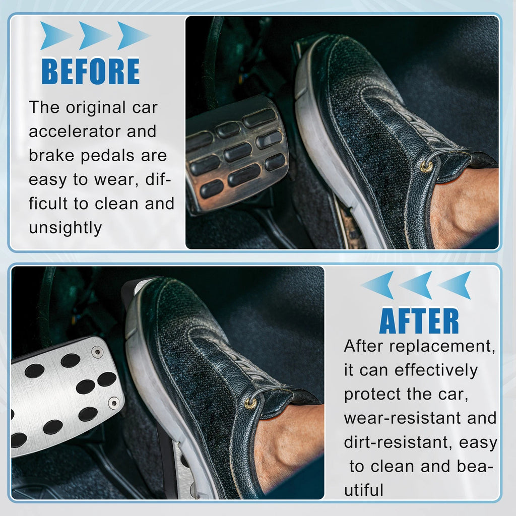 2X Gas Pedal Brake Pedal Pad Anti Slip Cover for Mitsubishi 
