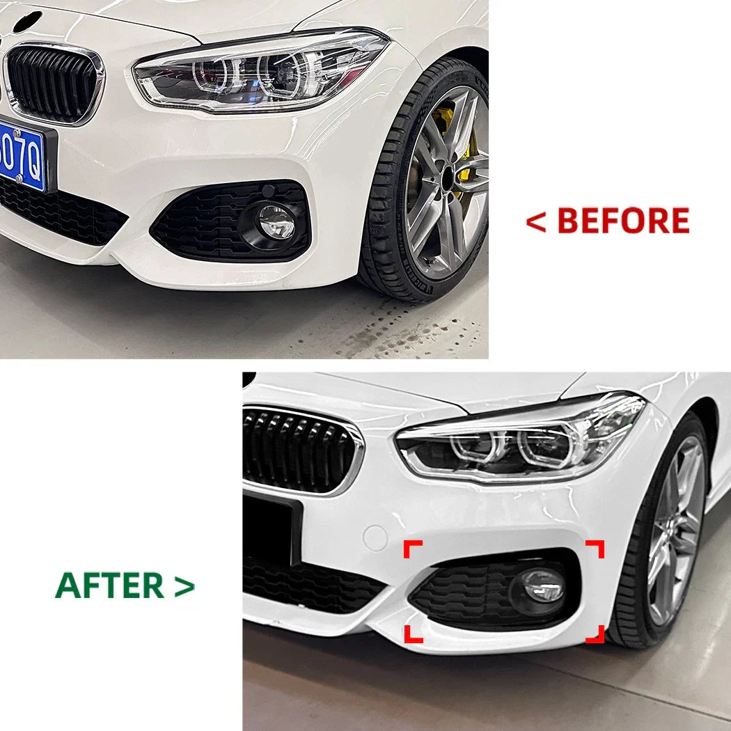 Black Side Vent C Canards Splitter for BMW 1-Series F20 F21 (2015–2019)