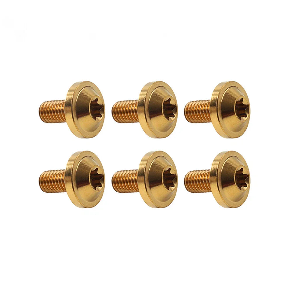 6 x Gold Titanium M5x25mm Torx Head Bolts for Bike Motorcycle