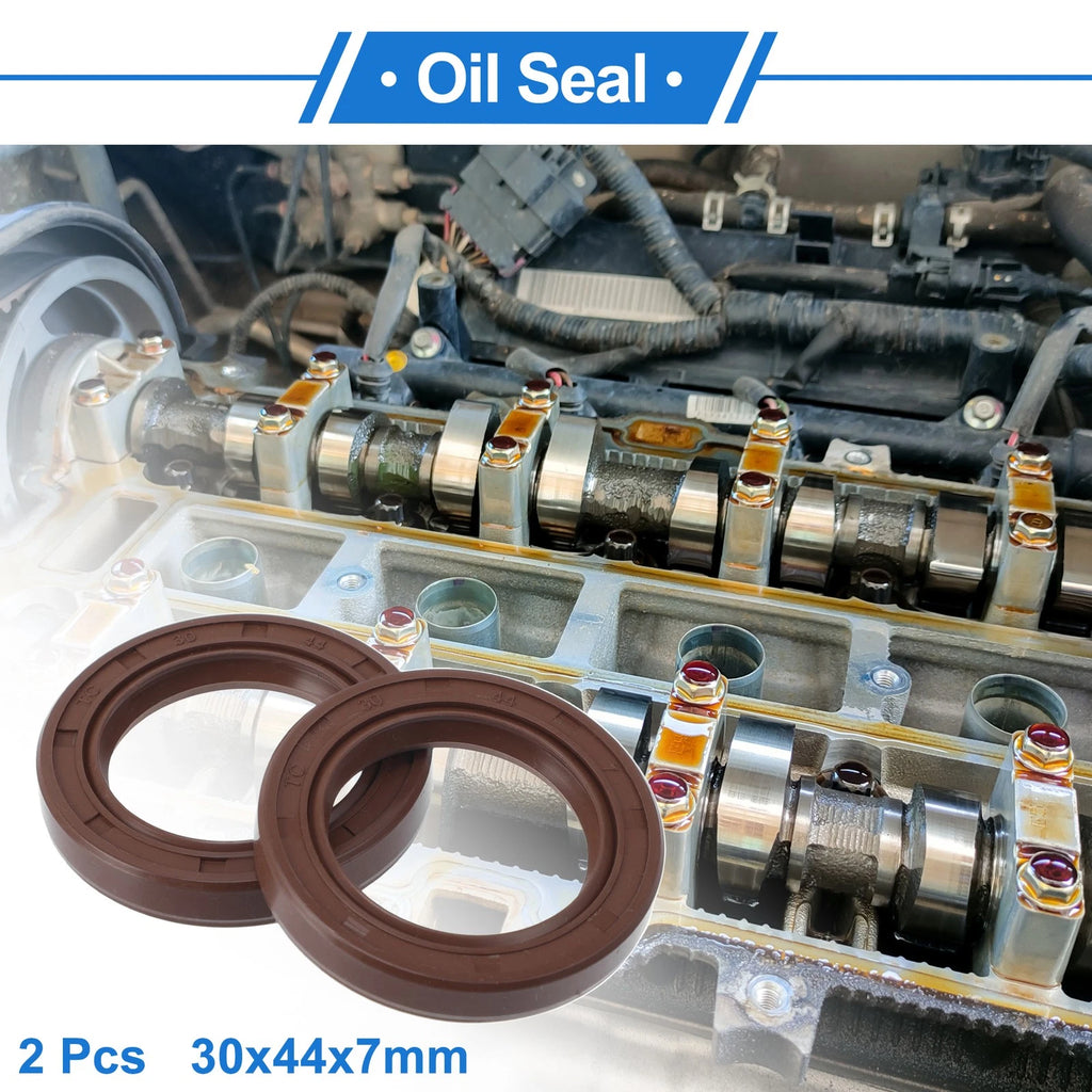 2X Oil Seal Rotary Shaft Seal FKM Rubber 30x44x7mm for [Make Model] 