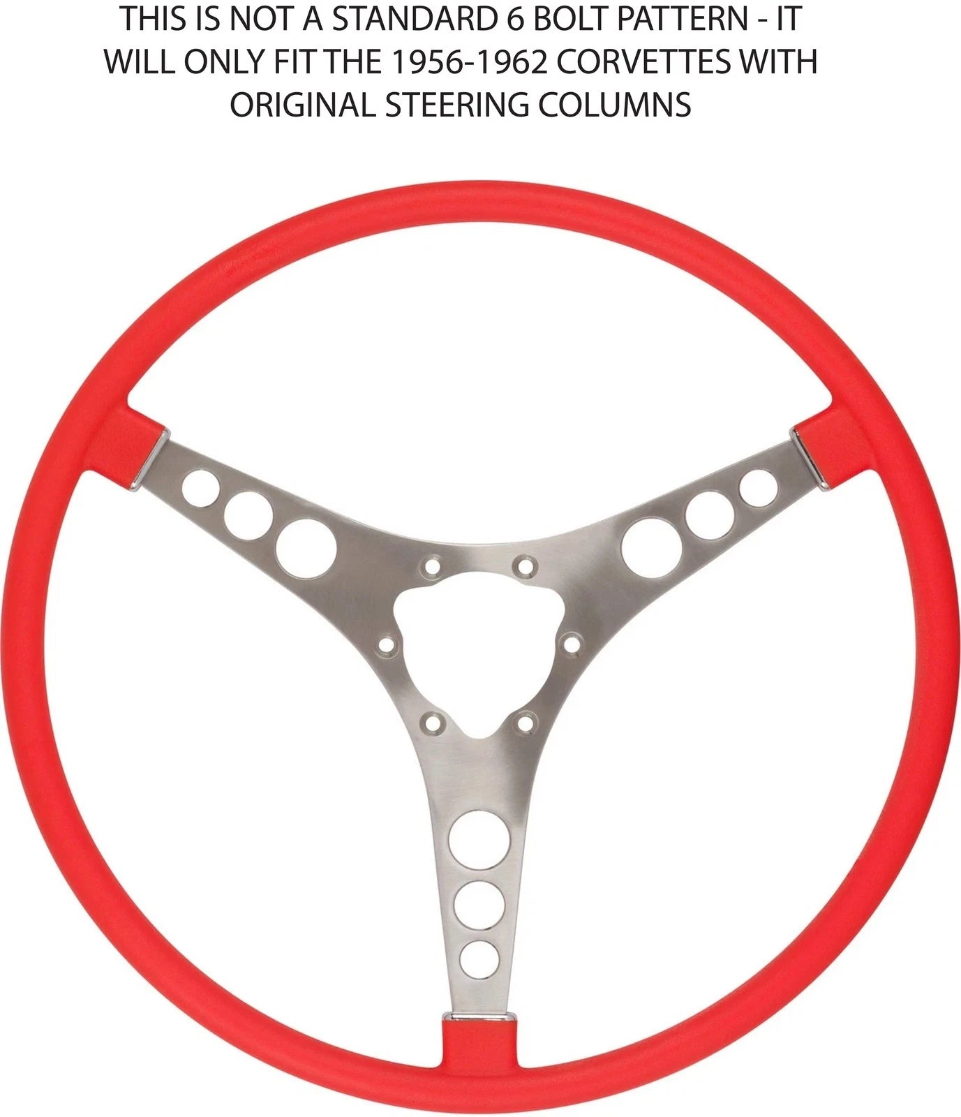 Steering Wheel Replacement for 1956–1957 Chevrolet Corvette Venetian Red
