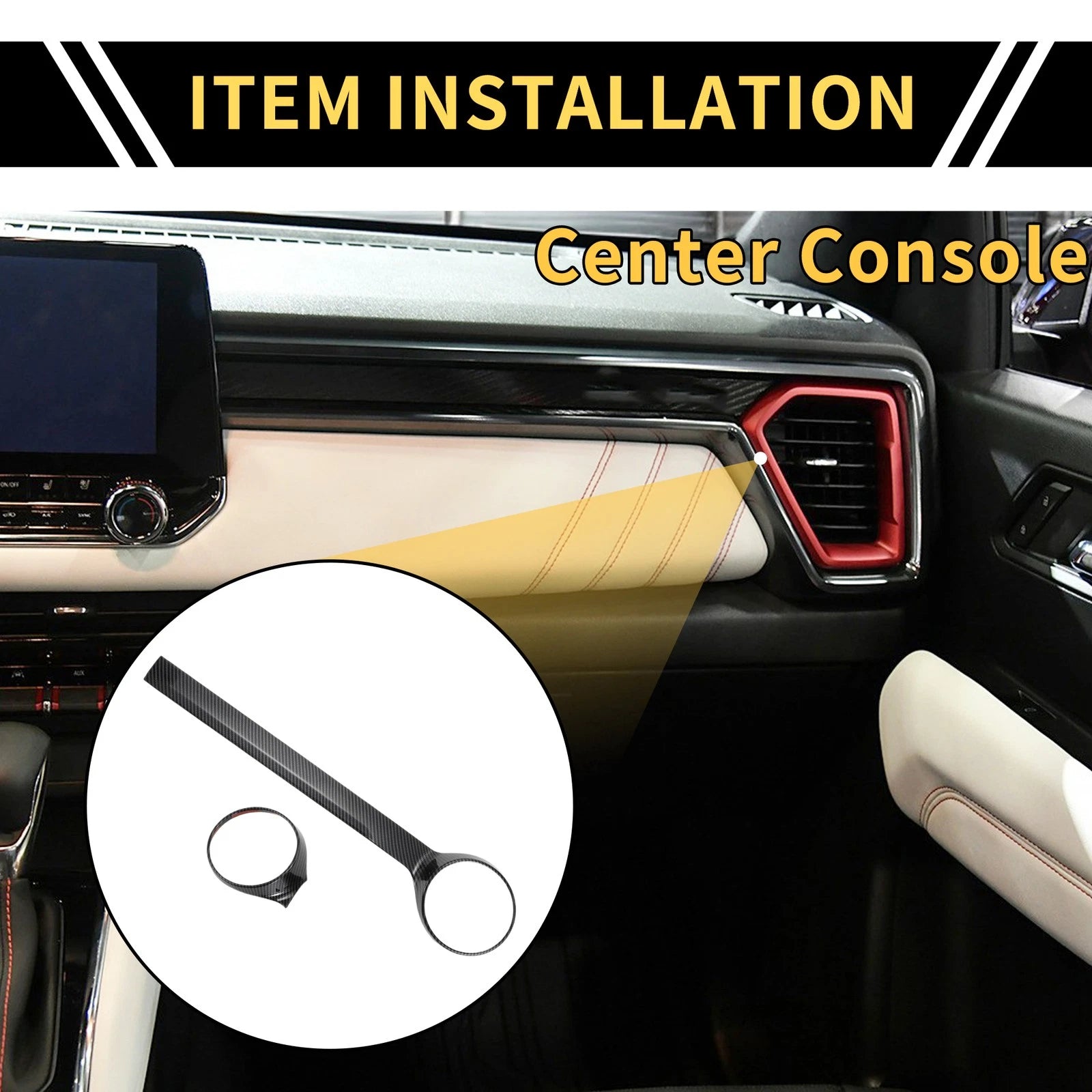 Central Control Air Vents Cover for Chevy Colorado (2023–2024) Carbon Fiber