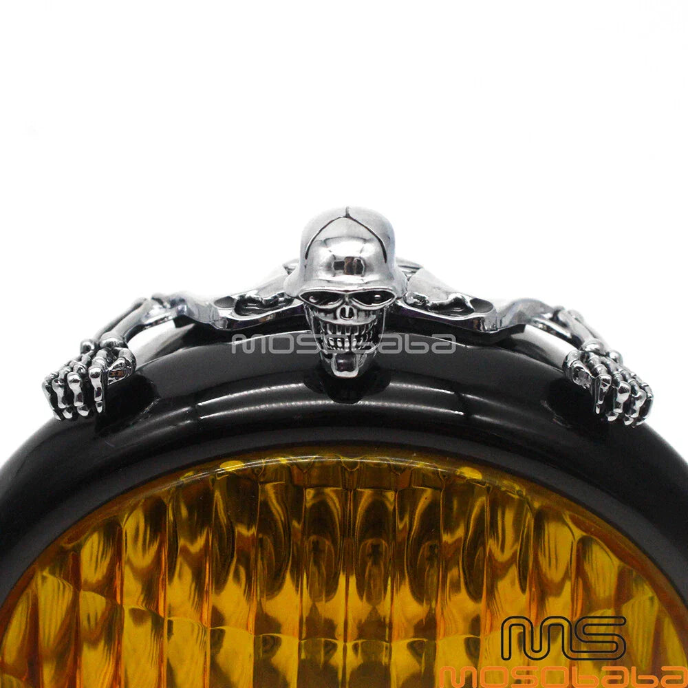 7 Inch Headlight Visor Fender Ornament for Harley Chopper Custom Bobber