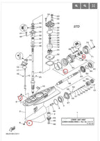 Seal Kit for Yamaha Propeller Shaft Lower Unit 2/4 Stroke (93101-30M17, 93211-04384)