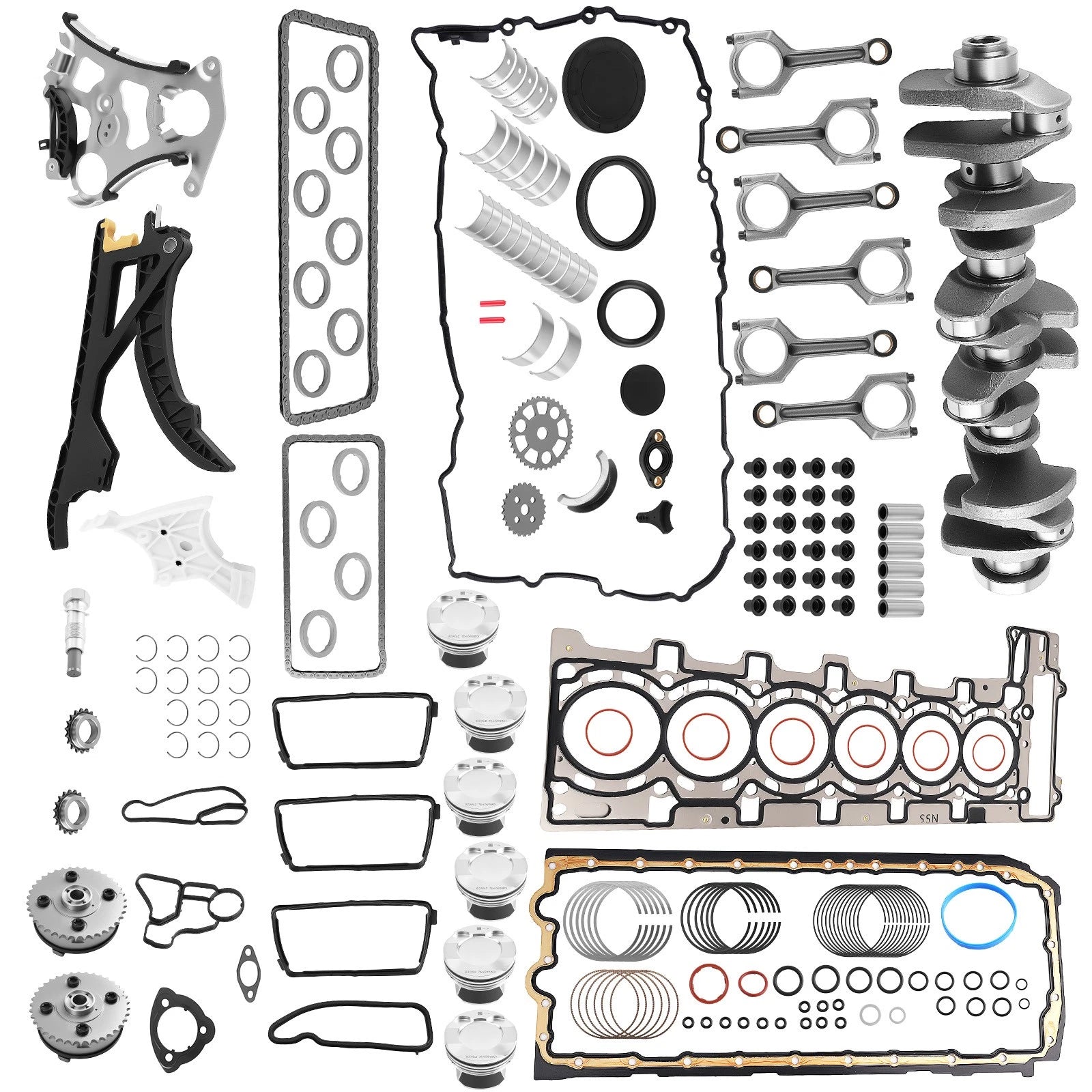 Engine Overhaul Kit for BMW 135i 335i 535i N55 3.0L (2009–2018) 11217580483