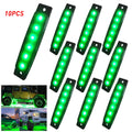 10x Smoked Green LED Rock Lights for Jeep (YYYY–YYYY)