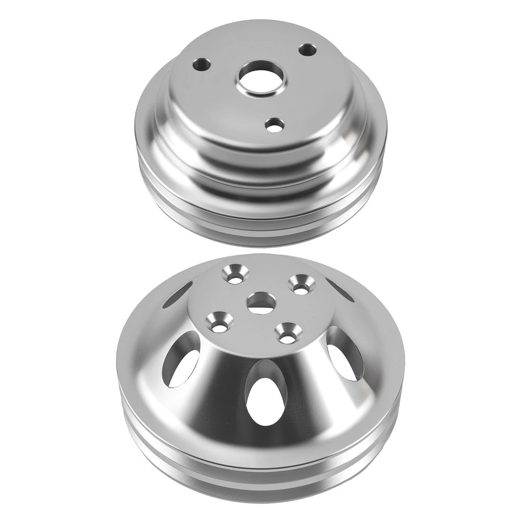Double Groove Water Pump Crank Pulley for Chevy 265 283 305 327 350 (1955–1986)