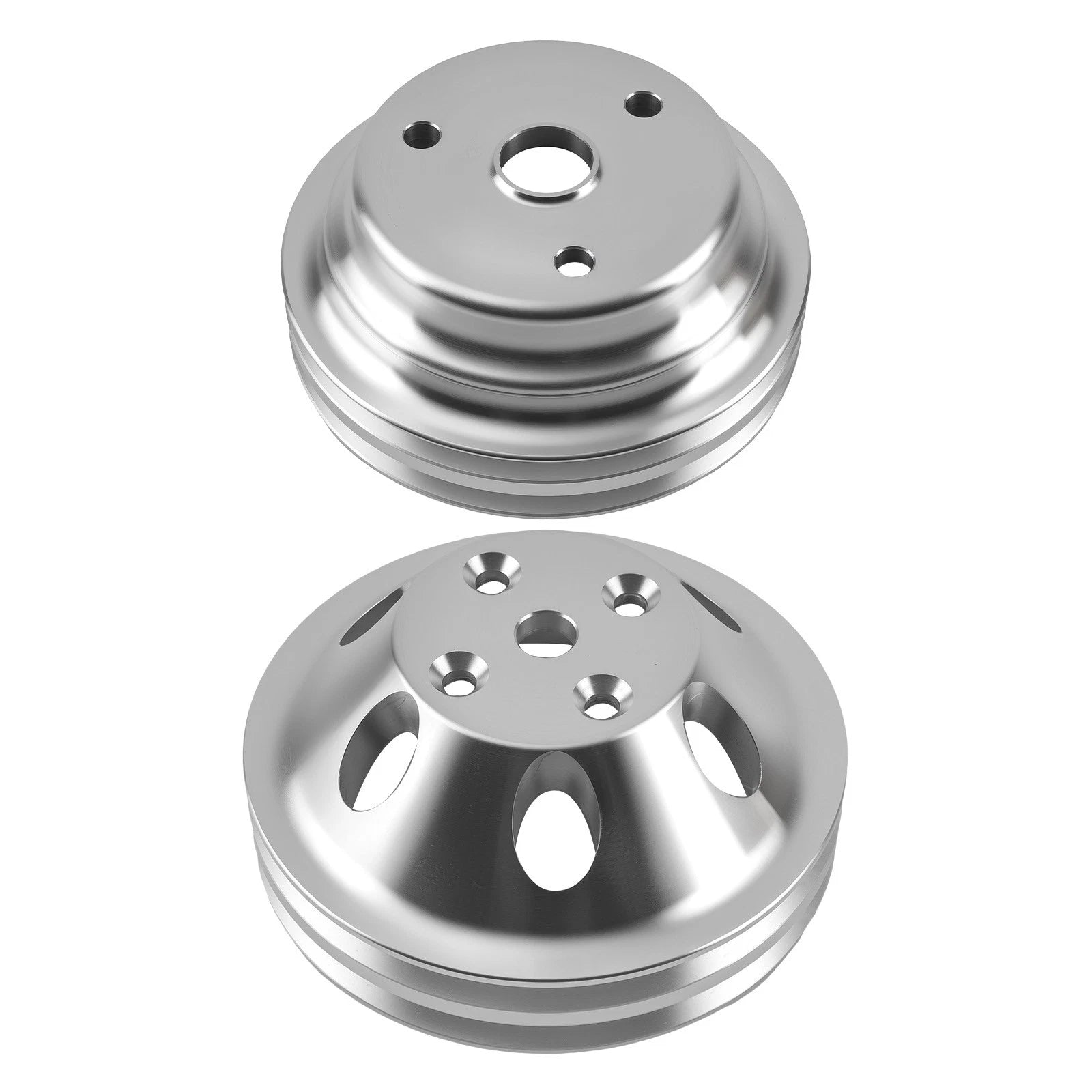 Double Groove Water Pump Crank Pulley for Chevy 265 283 305 327 350 (1955–1986)