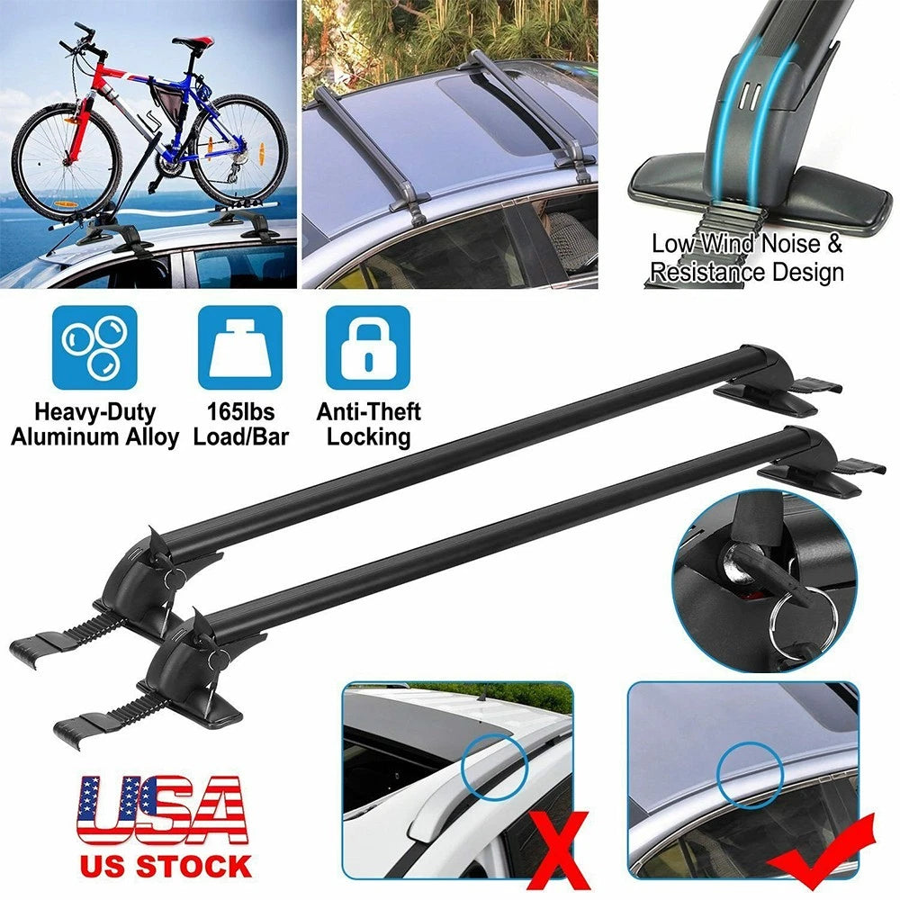 Adjustable Roof Rack Cross Bar Carrier for Car (Fits Various Models)