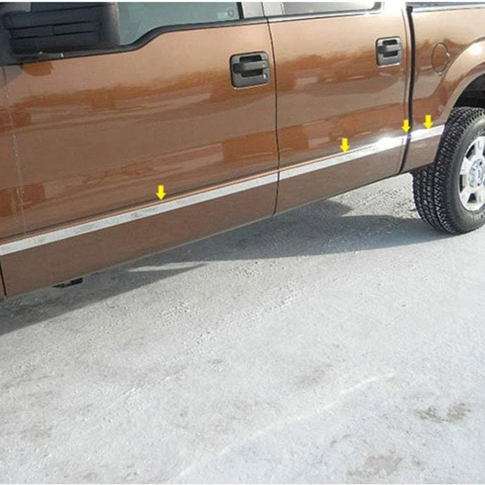 LuxuryFX Chrome 1 1/2 in Molding Insert w Flares for Ford F150 (2009–2014)