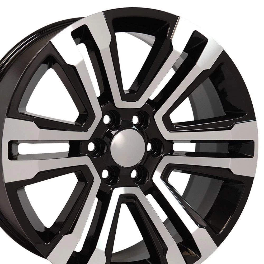 22" Machined Black Wheel for 1988-2000 Chevy C2500 - RVO4573 - RVO4573