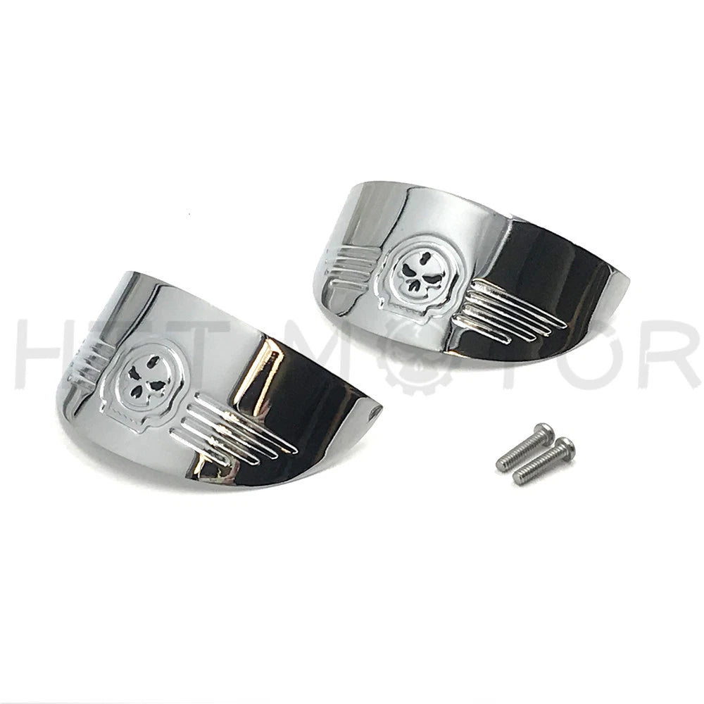 Skull Turn Signal Visors for Harley FXRT (1986–1992), FLST (1986–1990), FLSTC (1988–2017), FLHR (1994–2017)