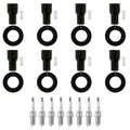 Set of 8 NGK Iridium IX Spark Plugs & Coil Boots for GX460 LX570 Sequoia Tundra