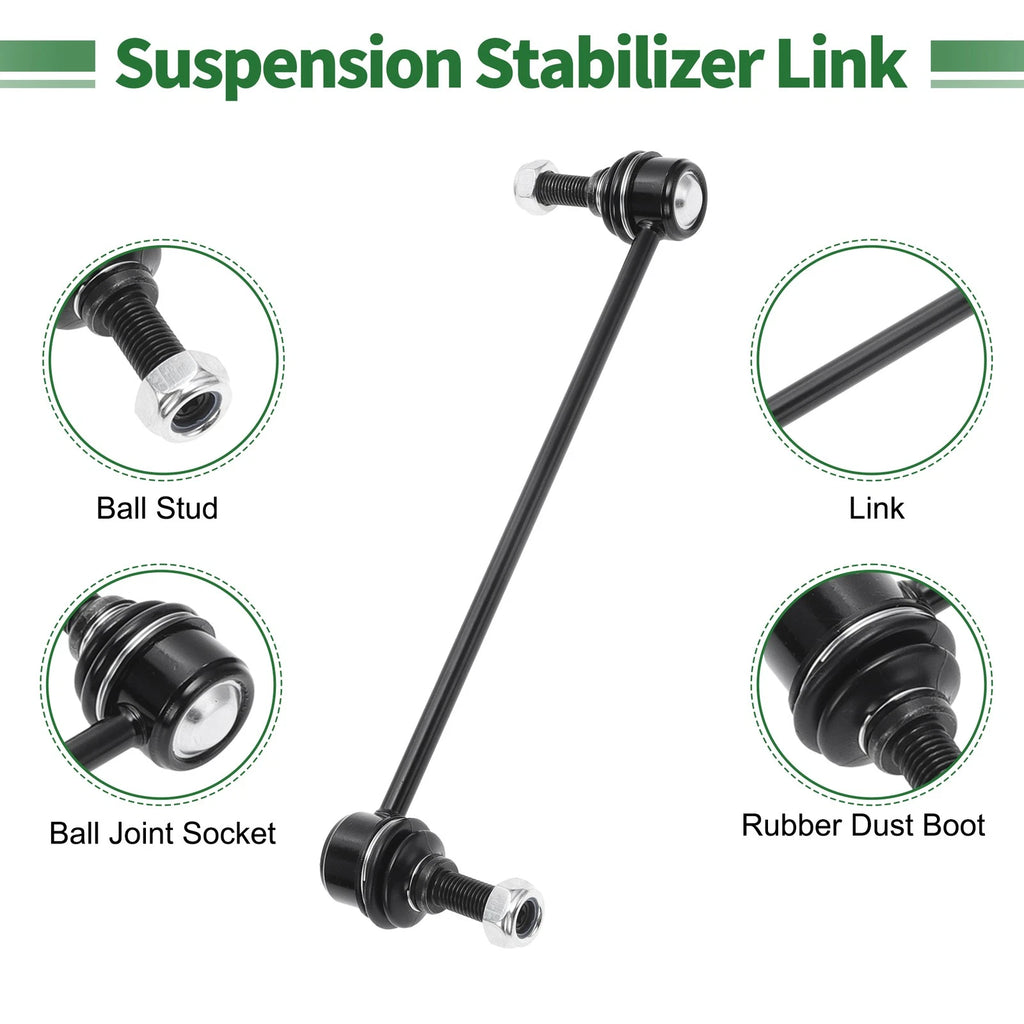 8pcs Front Suspension Kit Tie Rod End Sway Bar Link for Ford Mustang 