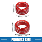 Set of 3 AC Button Ring Knob Cover Trim for Toyota 4Runner (2010–2020) Red
