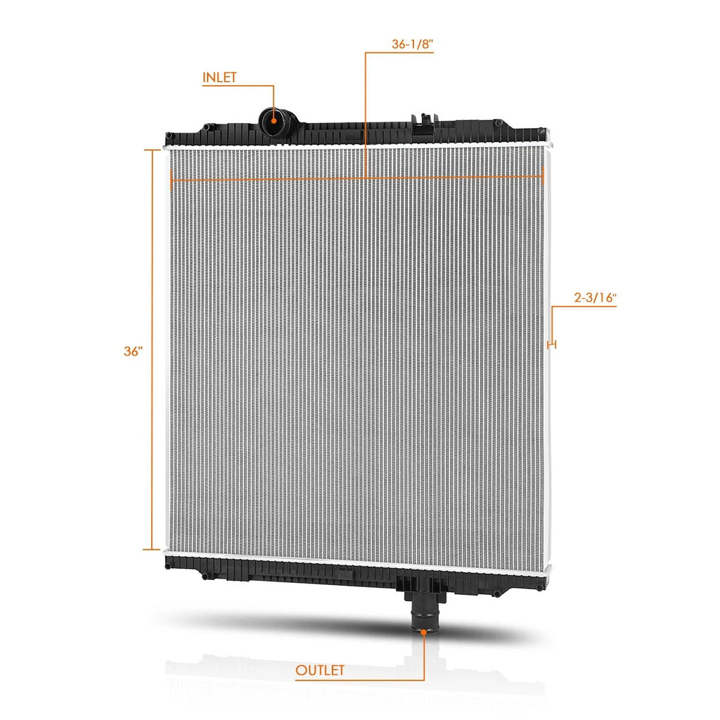 2-Row Cooling Radiator for Peterbilt 386 384 389/Kenworth W900 T800 T400 (2008–2013)