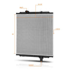 2-Row Cooling Radiator for Peterbilt 386 384 389/Kenworth W900 T800 T400 (2008–2013)