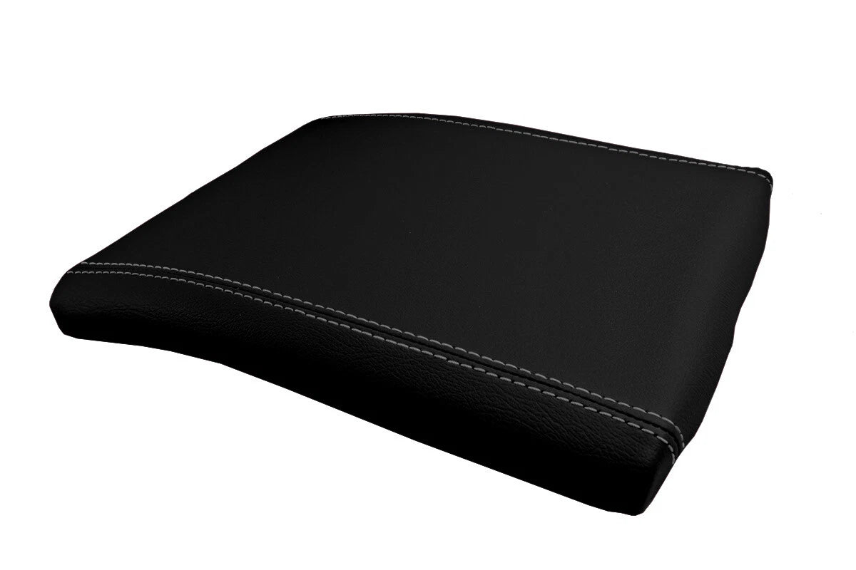 Leather Console Lid Jump Seat Cover for Ford F150 (2004–2008) Gray Stitch