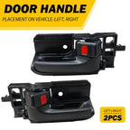 Set of 2 Inside Interior Door Handles for Toyota Corolla (2003–2008) Black