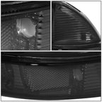 Pair of Smoked Housing Clear Corner Headlights for Dodge Durango (1997–2004)