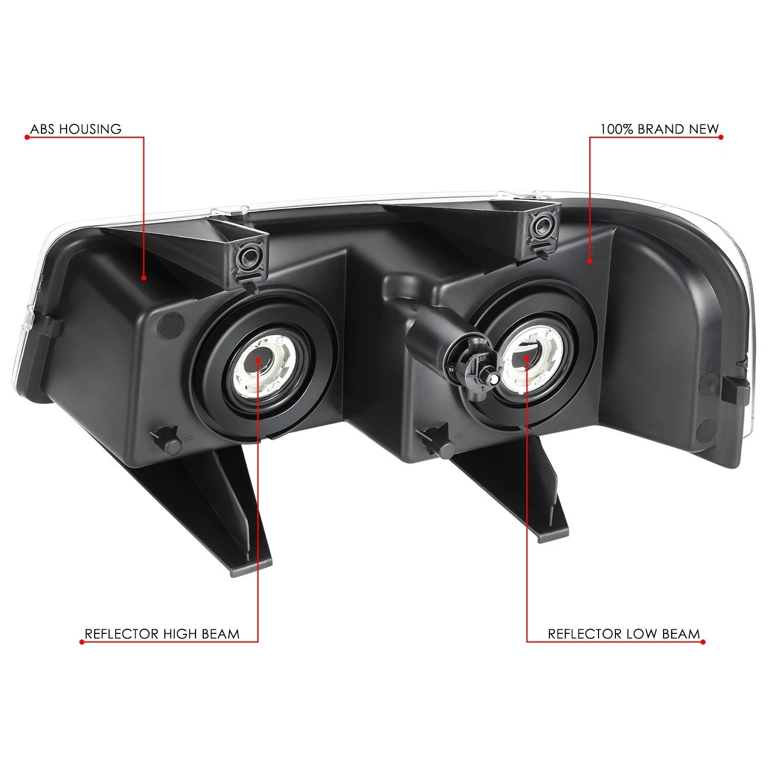 Headlights for Chevy Express GMC Savana 1500 2500 3500 (2003–2022) Black Clear
