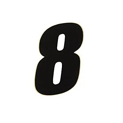 3X Number Plate Decal Stickers for Dirt Bike MX (7", Black)