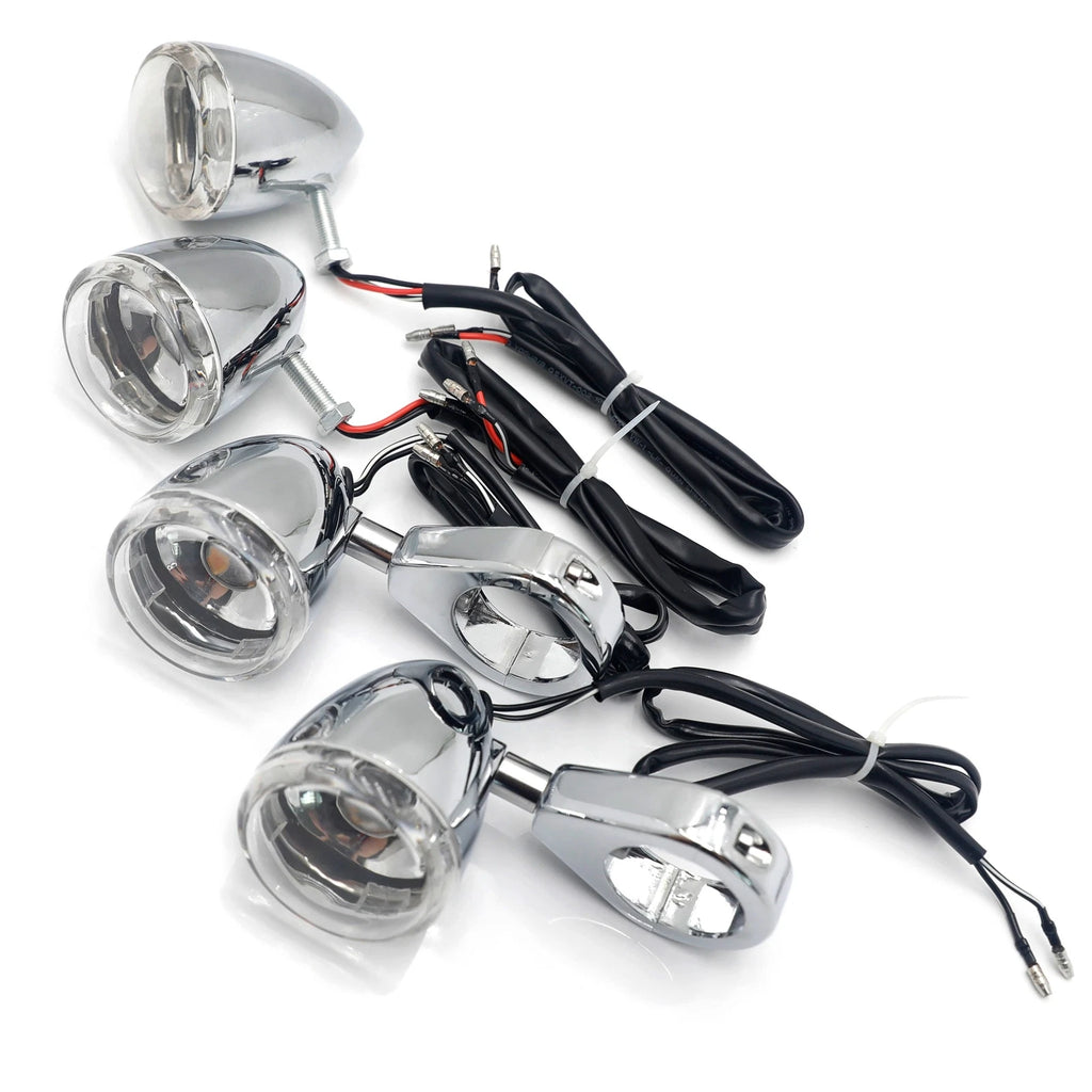 Turn Signal Kit for Harley Motorcycle (LED, 41mm, Clear Lens)