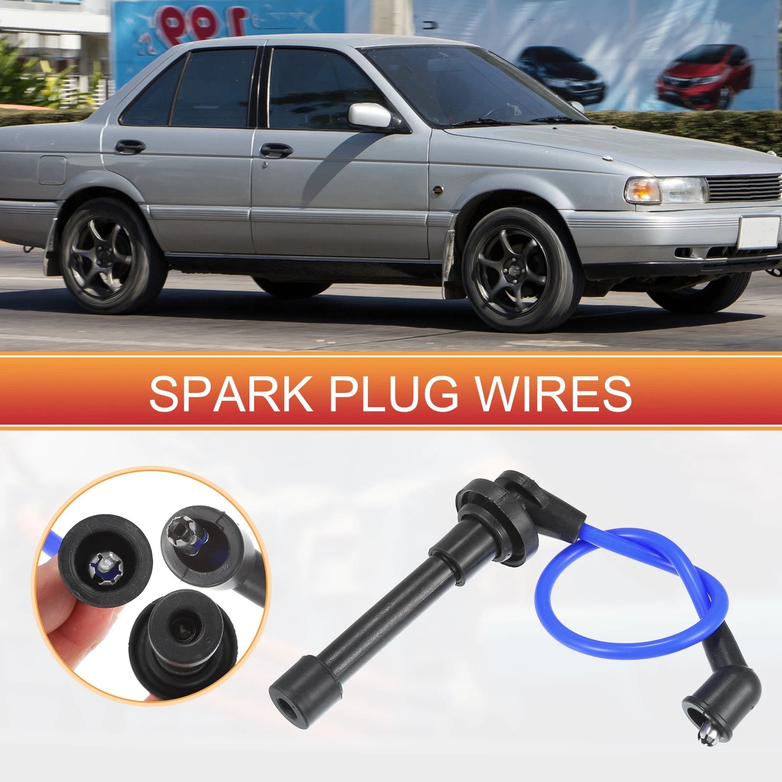 5pcs Spark Plug Wire Ignition Coil Cable No. 2245065Y25 for Nissan Sentra (1991–1994)