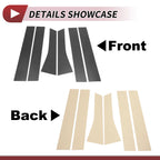 Set of 6 Door Pillar Window Trim for Ford Escape (2013–2019) Carbon Fiber
