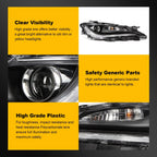 Pair Halogen Headlights for Chrysler 200 (2015–2017) Projector