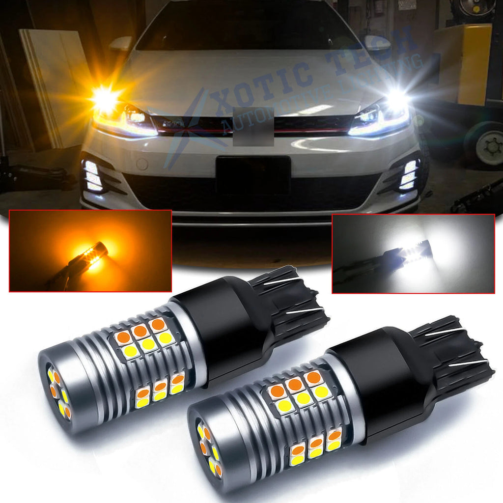 LED Switchback DRL Turn Signal Bulbs for 7443 (2007–2011)