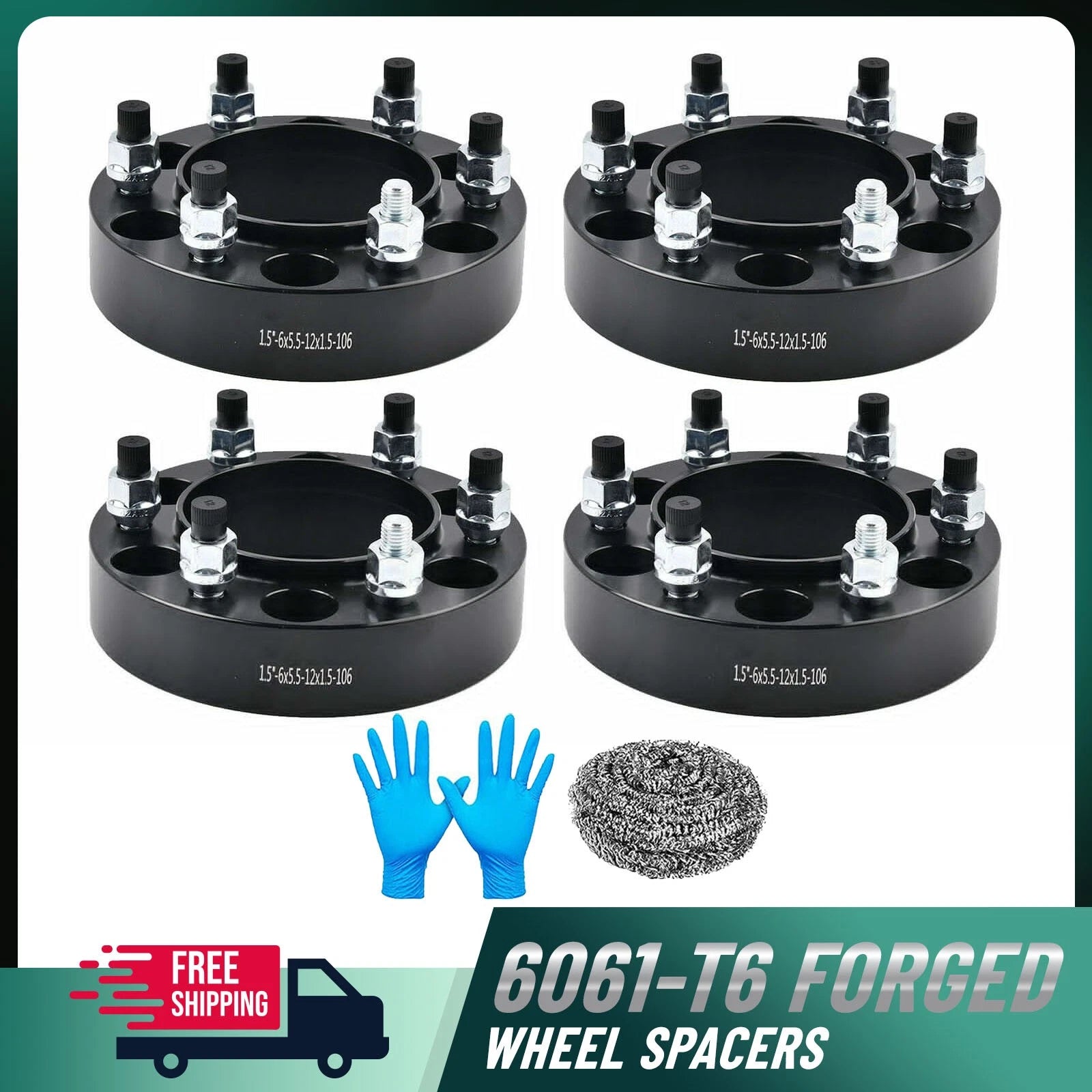 1.5" Hubcentric Wheel Spacers for Toyota Tacoma 4Runner Tundra (2005–2024)