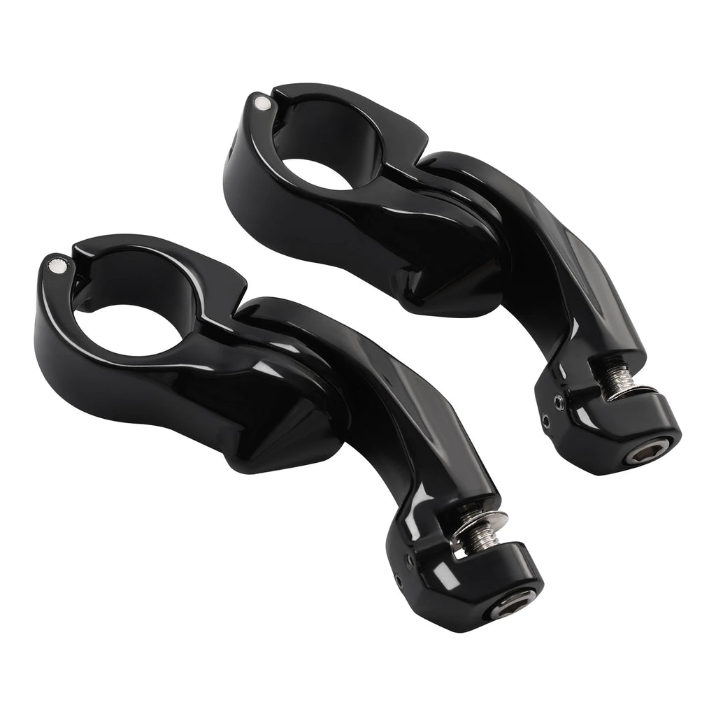 1-1/4" Short Angled Footpeg Pegs for Harley (Fit Engine Guard)