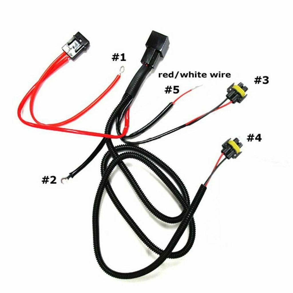 Relay Wiring Harness for H11 H8 HID Conversion LED Kit (2011-2011)