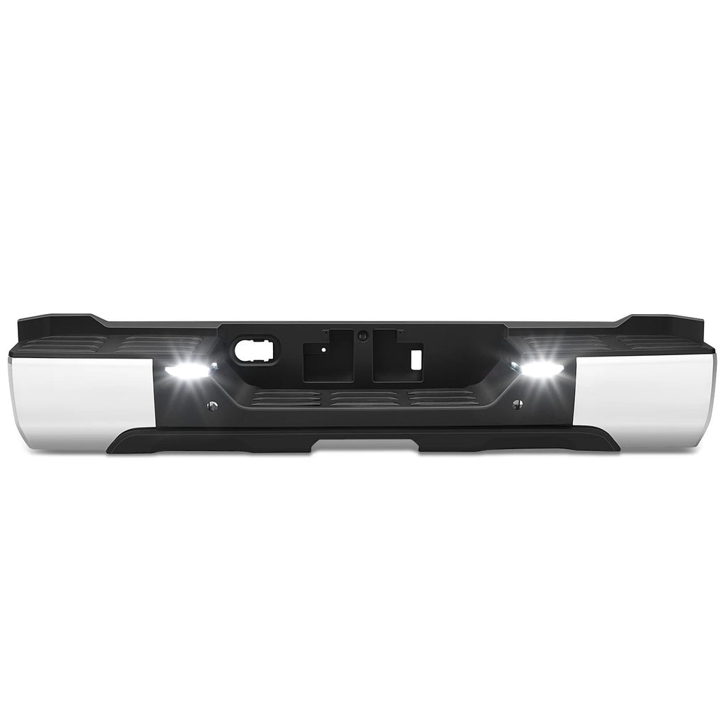 Chrome Rear Step Bumper for Toyota Tundra (2022–2026) w/Sensor Hole
